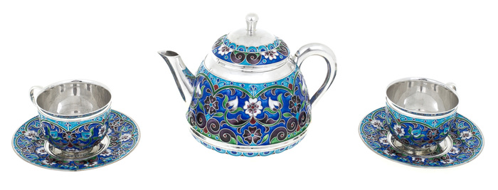 Teapot and 2 tea pairs "Tenderness" (finish)